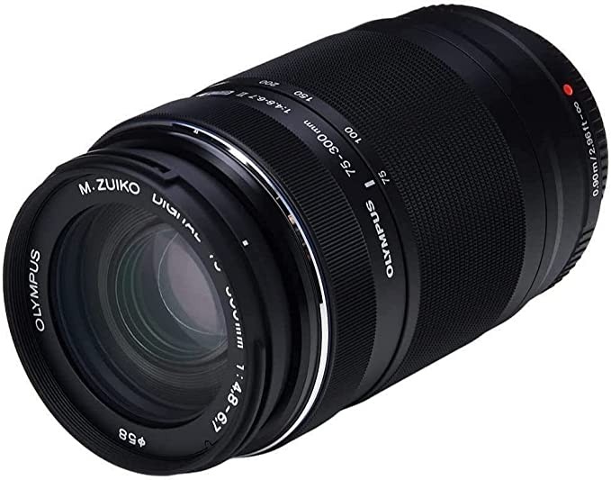 OLYMPUS Olympus EZ-M7530 M.Zuiko Digital 75-300mm 1II II, suitable for all MFT cameras (Olympus OM-D & PEN model, Panasonic G series), black