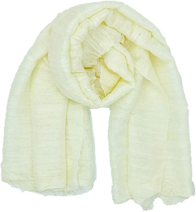 Mimi 100% Natural Mulberry Silk Long Scarf Stylish, Naturally Dyed, Luxuriously Soft 31 x 62 inches