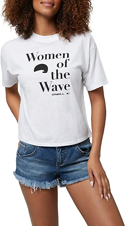 Wave Women's Printed S/S Mesh T-Shirt White Size L